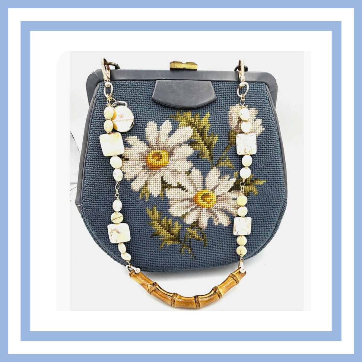 N349 - Blue Bamboo Daisy